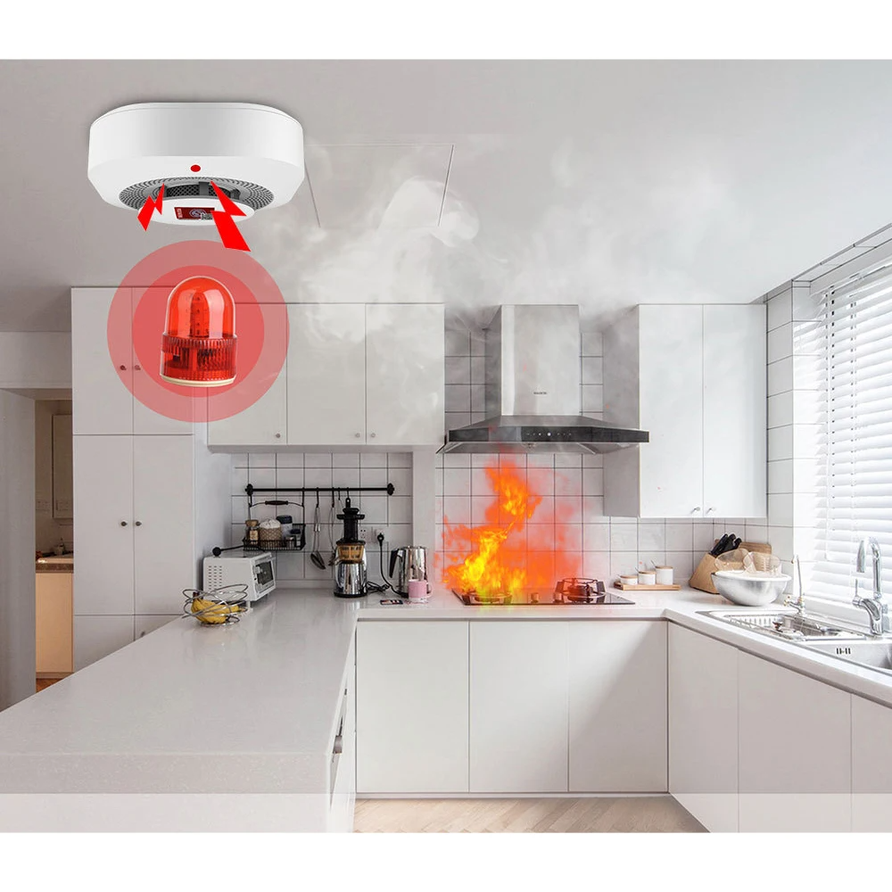 Eleopard 433MHz Wireless Smoke Fire Alarm Sensor Home Security Protection System Firefighter Fire Equipment For Home Office