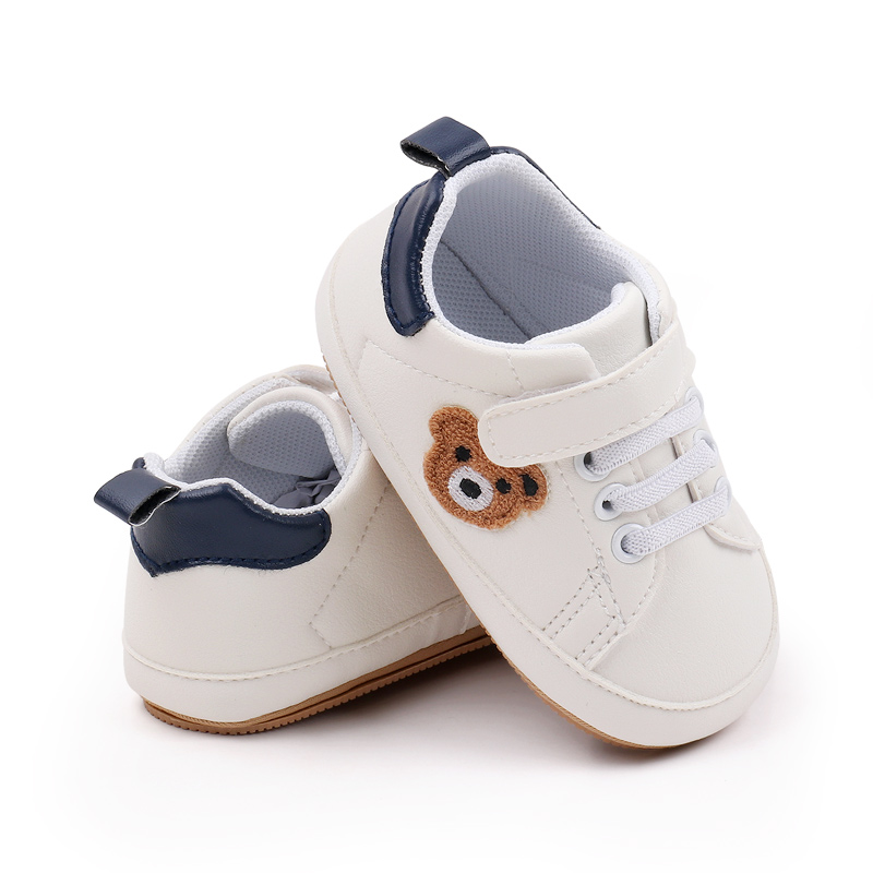 Babyschoenen Schattige beer Sneaker Lente- en herfststijl Hoge kwaliteit PU en TPR-zool Antislip 0-9-18 maanden Peuter Wandelen BMB3134