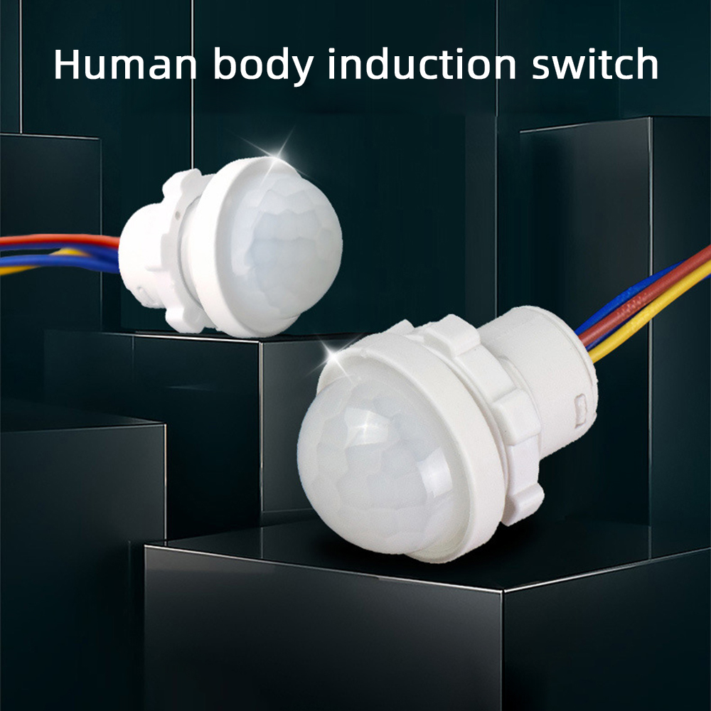 PIR Motion Sensor ไฟ LED หลอดไฟสวิทช์ AC110-240V/DC12-24V กลางแจ้งสมาร์ทกันน้ําอินฟราเรดโคมไฟถนน Motion Sensor