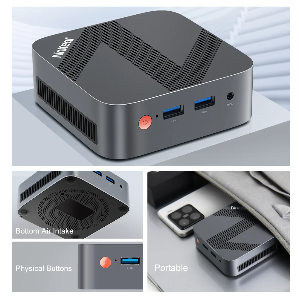 MINI PC portatile Intel N150 16 GB DDR4 + SSD da 512 GB Fino a 3,6 Ghz Supporto Windows11/Linux OS 4K e 2 display Computer desktop
