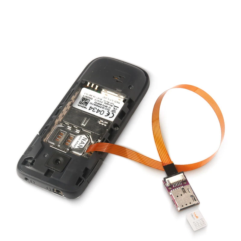 Przedłużacz karty SIM na 3FF micro 2FF standard 4FF Nano SIM karta Soft Flex FPC kabel przedłużający adapter konwerter 5/15/25cm