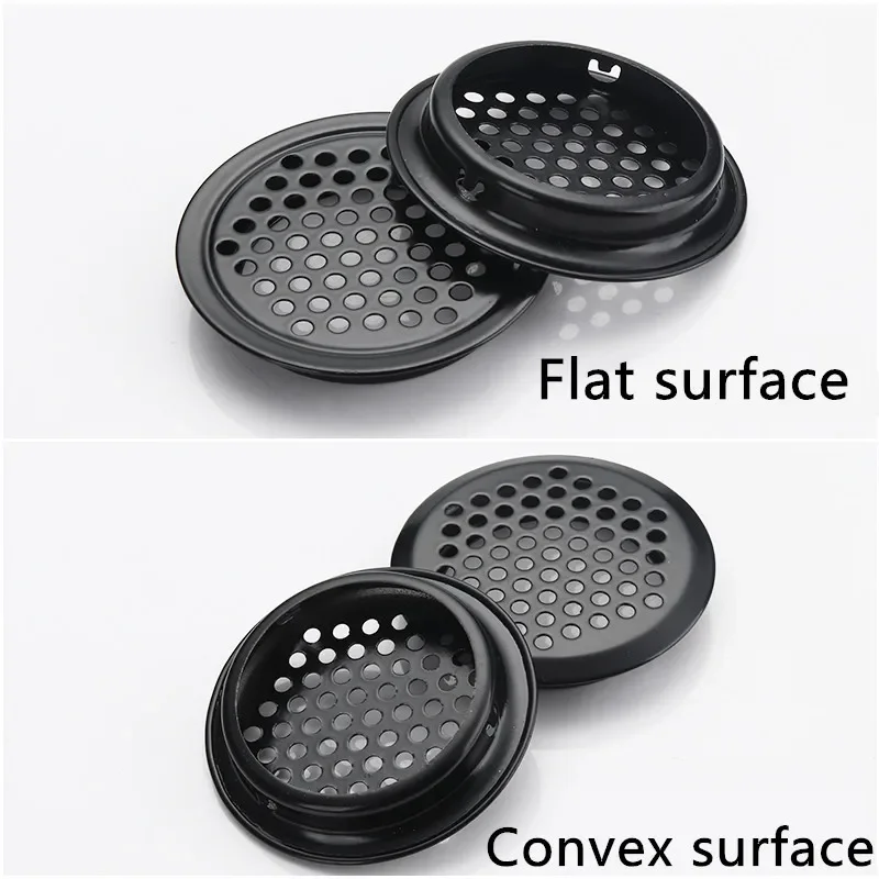 4 Chiếc Tủ Quần Áo Tủ Lưới Lỗ Đen Lỗ Thông Khí Louver Thông Thoáng Da Thép Không Gỉ Màu Đen