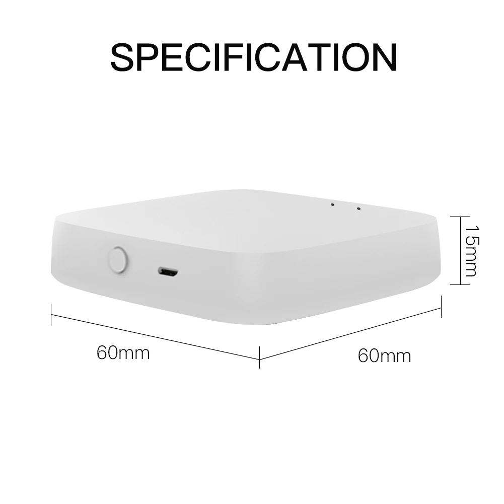 MOES Neues Multi-Mode-Smart-Gateway ZigBee Bluetooth Mesh Hub Funktioniert mit der Tuya Smart App-Sprachsteuerung über Alexa Google Home