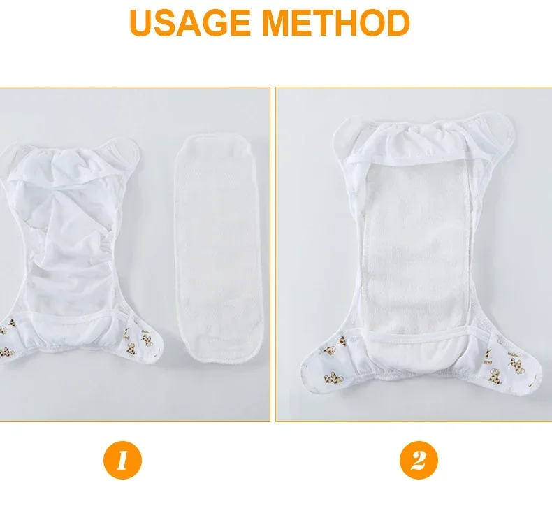 2/5 pces/10 pces fraldas reutilizáveis do bebê lavável fraldas ecológicas inserções fraldas de pano de algodão para crianças respirável absorvente