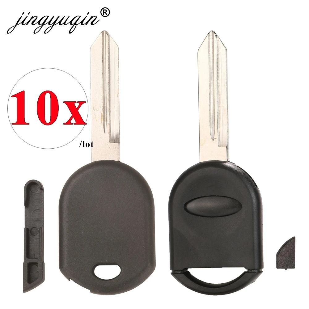 Jingyuqin 10 Uds transpondedor encendido carcasa de llave de coche para Ford Explorer Mustang Ranger Focus Lincoln MKT MKX Mercury Milan