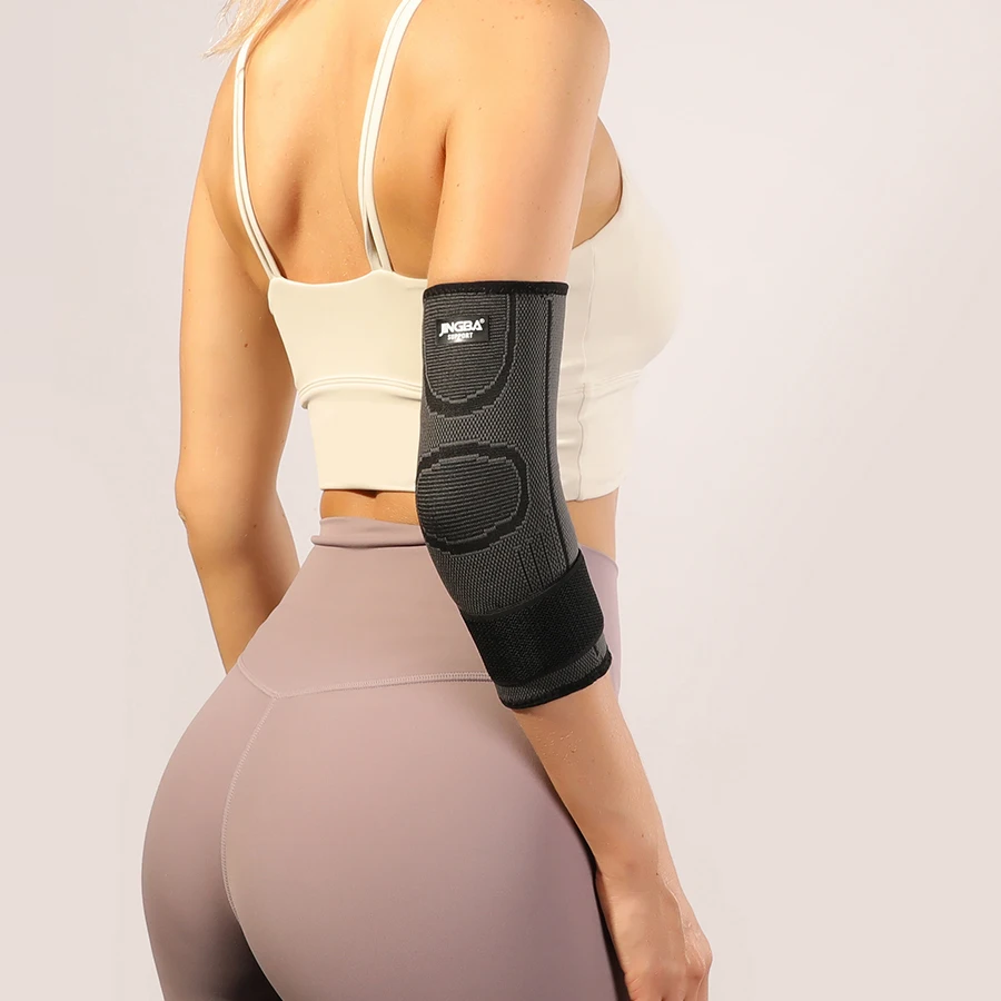 Manga de brazo de soporte de codo elástica transpirable para bádminton de baloncesto, 1 pieza