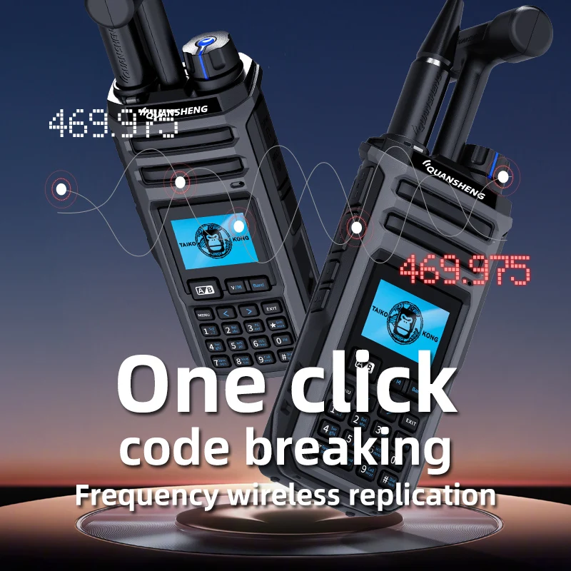 ​ Quansheng TK-11(5) 10W VHF/UHF Radio de doble banda 999CH CTCSS/DCS IP55 2500mAh tipo C NOAA alarma meteorológica CE