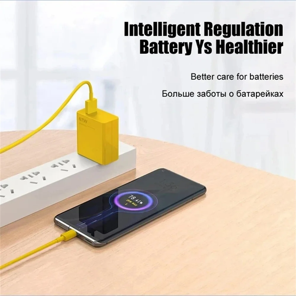 67W USB Charger Wall Fast Charging Charger EU US Plug Adapter 120W USB Type C Elbow Data Cable USB Quick Charge 3.0 Charge Plug