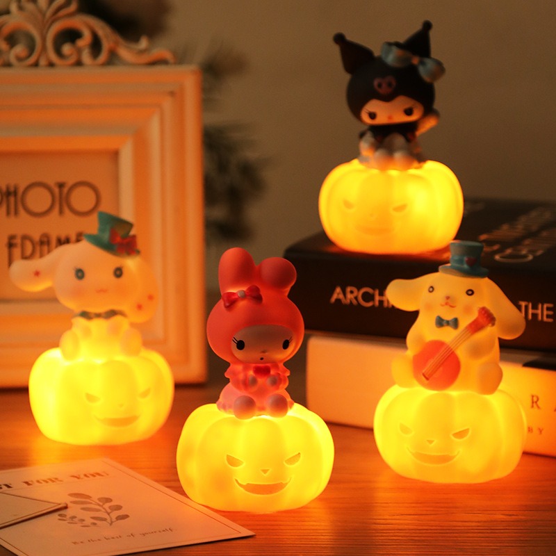 ภาพเคลื่อนไหว Sanrios Kitty Kawaii เรืองแสง Cloud โคมไฟ Hello Kitty โคมไฟข้างเตียง LED Night Light เค้กตกแต่งตกแต่งของขวัญ