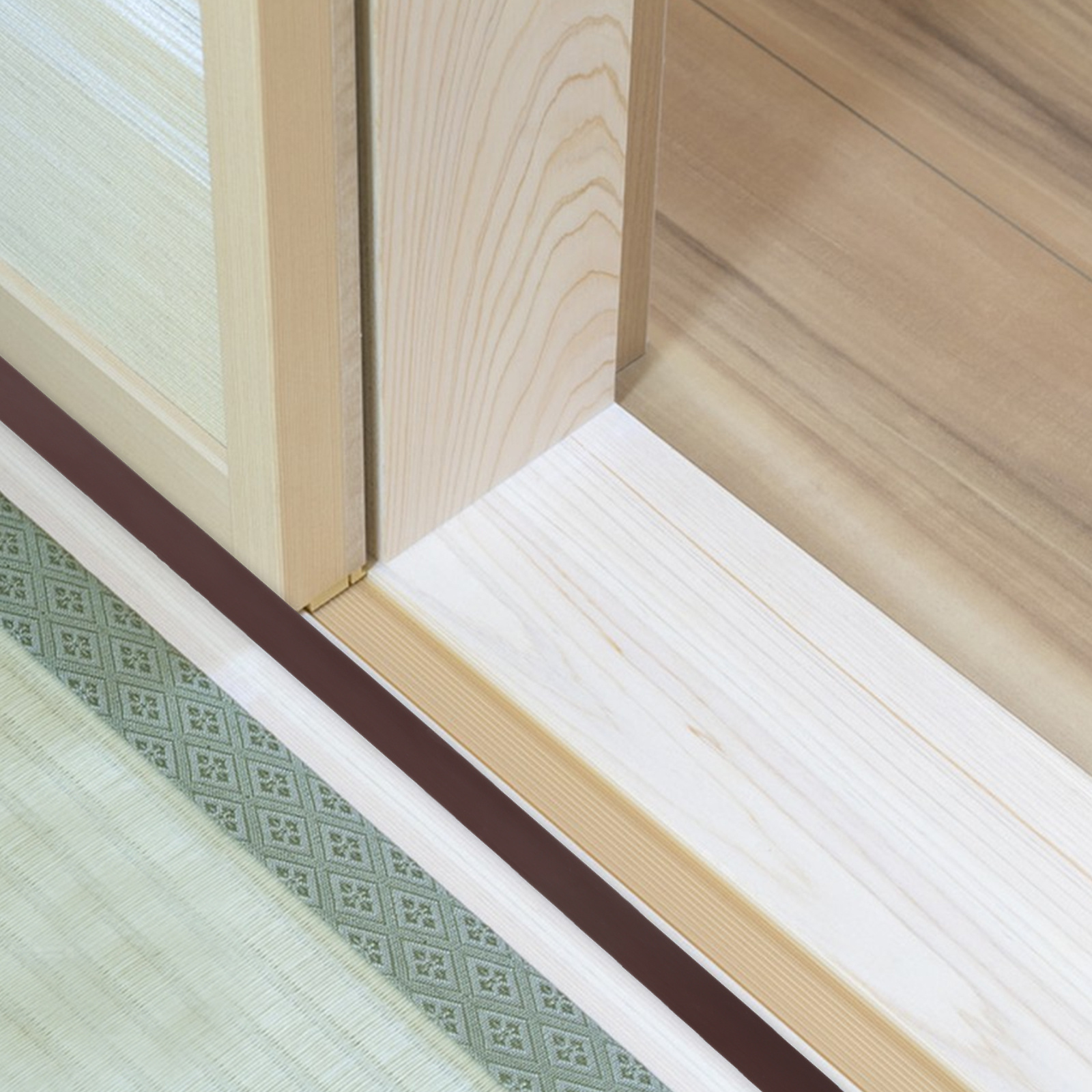 PVC Floor Edging Trim Strip Self Adhesive Waterproof Carpet Wood Tile Transition Cover for Uneven Surfaces Doorway Edge Trim