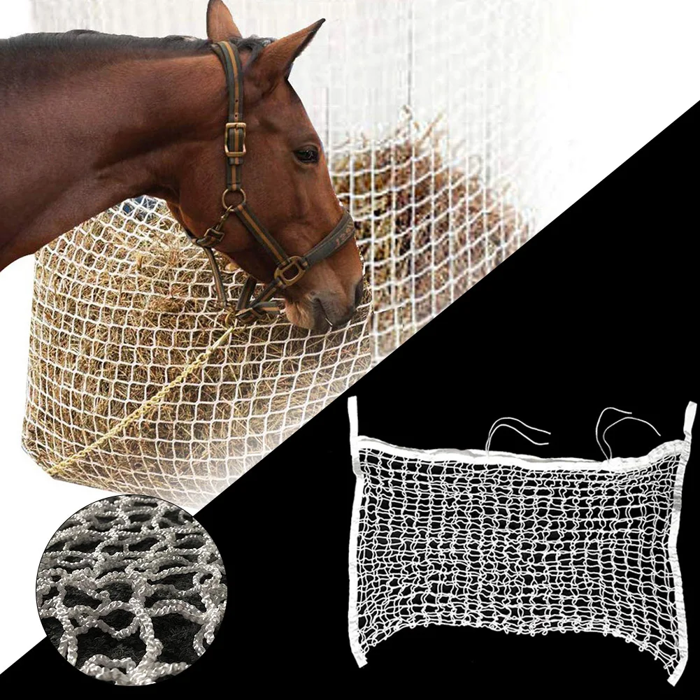 Nylon Heu Net Tasche Langsam Feed Tasche für Pferd Vieh Kuh Feeder Volle Tag Fütterung Große Pferd Feeder Tasche mit kleine Löcher Net Taschen