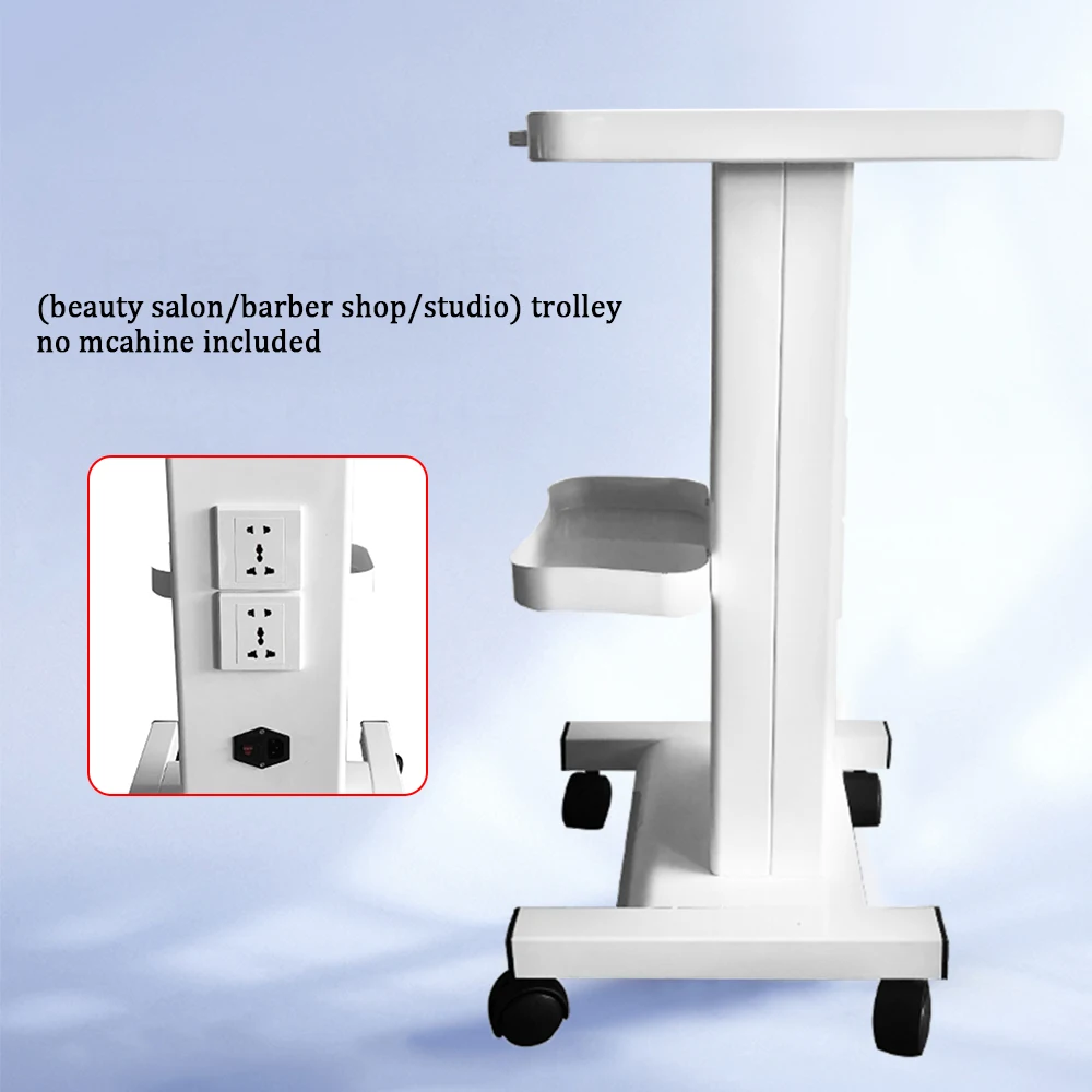 Salon Trolley Rolling Cart com EU Socket Stand, Wheel Stand, Beauty Spa Tool, Acessório, 220V