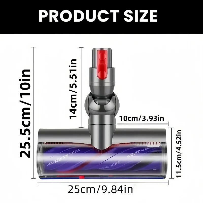 Head Replacement Compatible for Dyson V10 V11 V7 V8 V15 Vaccum Cleaner Direct Drive LED Dust Display Cleaner Head Parts