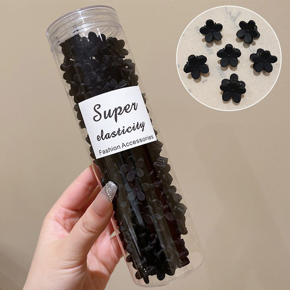 50 pçs plástico fosco mini cabeça de coelho garras de cabelo grampos de cabelo caranguejo bebê gilrs doce pequeno hairpin flor presilhas acessórios para o cabelo