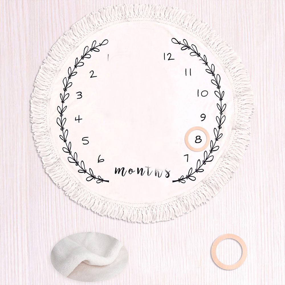 Ylsteed フランネル月間マイルストーンブランケット赤ちゃん 1 年目カレンダー月間成長チャートシャワーギフト新生児写真背景