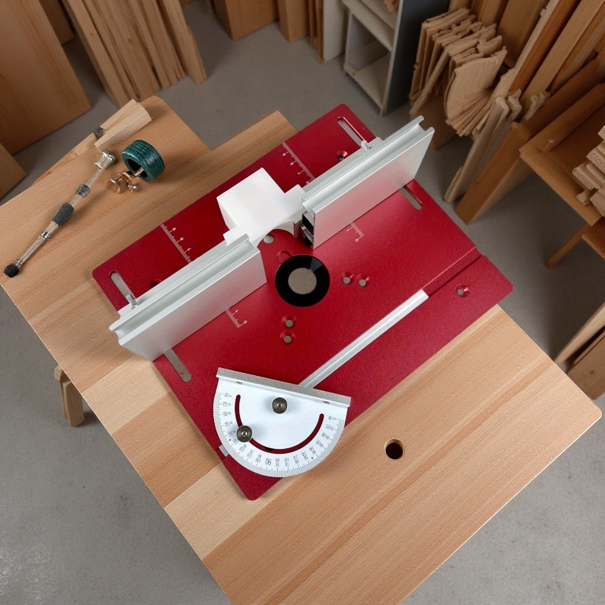 Aluminium Router Table Insert Plate Set of 3, Woodworking Trimmer Electric Wood Milling Flip Plate for Carpenter Auxiliary Tools