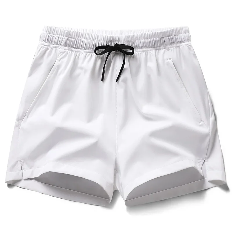 Pantaloni sportivi da uomo estivi Pantaloncini casual Tasche Pantaloni leggeri di base in tinta unita Pantaloncini da spiaggia da jogging da uomo