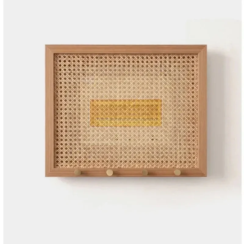 Rattan Stromzähler Box Flip Design Wandaufkleber Kleiderhaken Netzschalter Abdeckung Heimdekoration