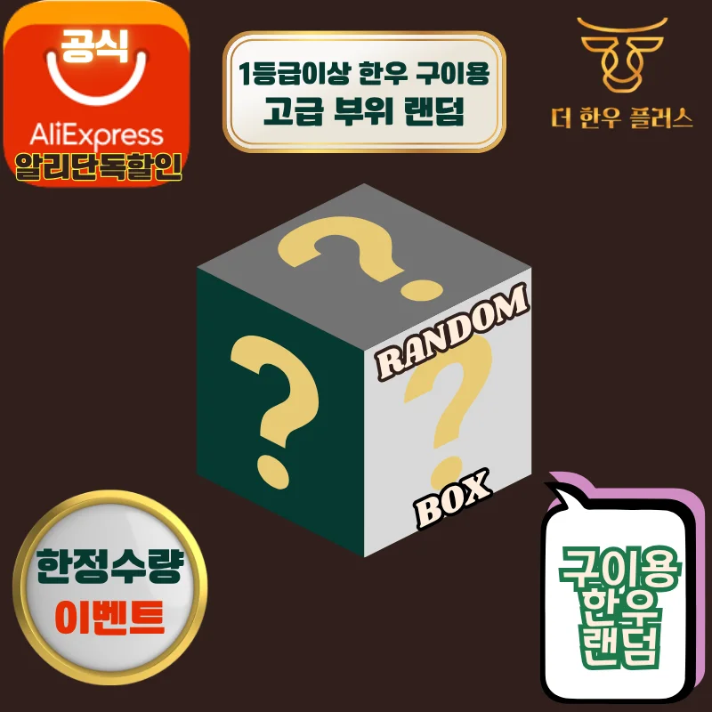 1등급 이상 랜덤한우 고급 부위 200g 600g 소고기 구이용 더한우플러스