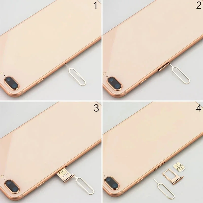 SIM Card Key Tray Eject Pin Portable Removal Tool Accessories for IPhone Samsung Xiaomi Huawei Phone Tablet Card Tray Opening