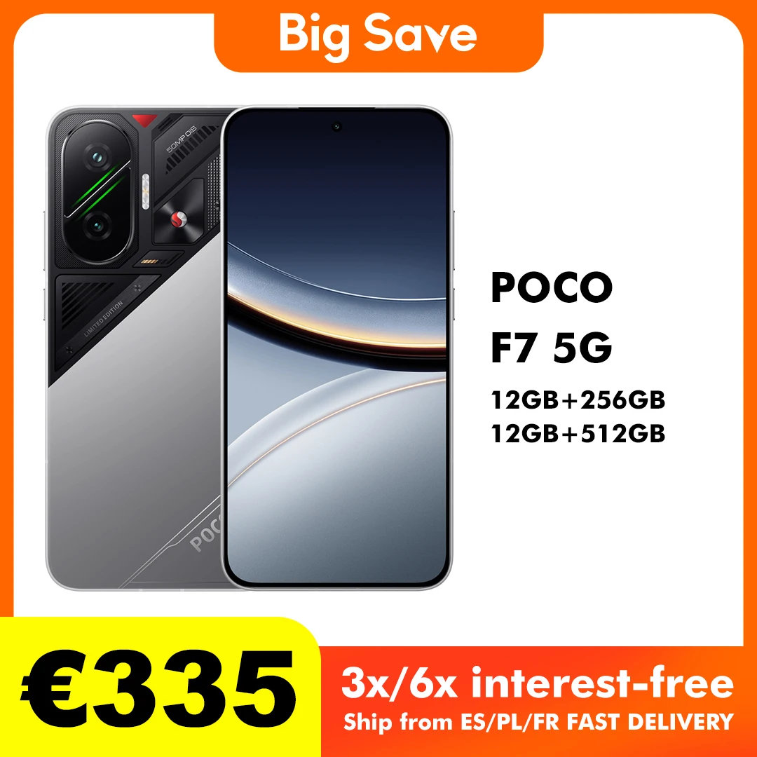 Smartphone POCO F7 versão global Snapdragon ®   8s Gen 4 90W 6500mAh Bateria 6,83" 1,5K AMOLED Display 50MP Câmera 5G NFC