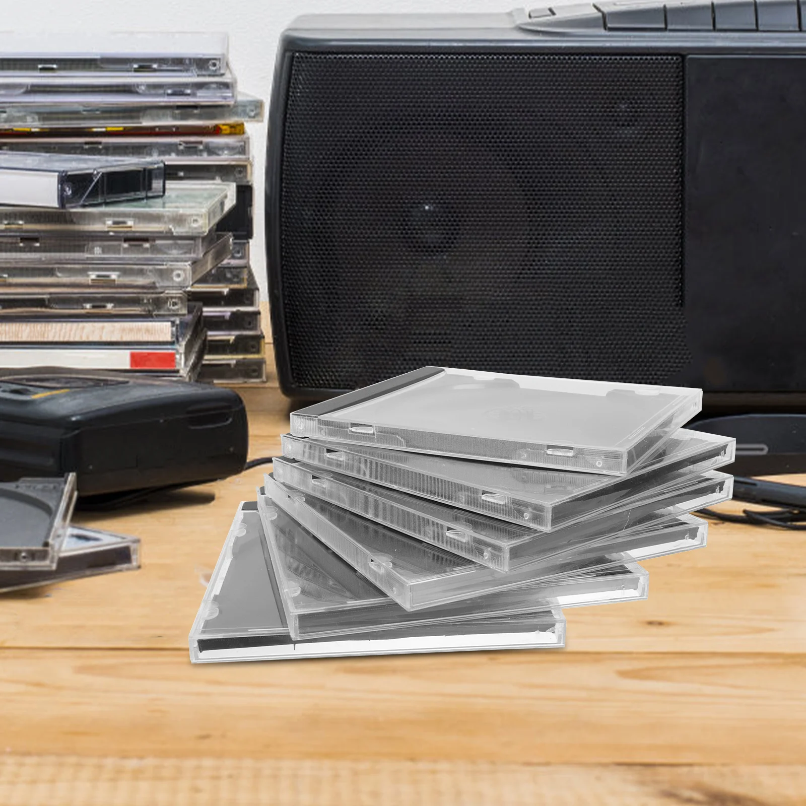 พลาสติกกรณีแผ่นจัดเก็บ ganizer คอนเทนเนอร์ป้องกันฟิล์มเพลง Racks กล่องเฟอร์นิเจอร์ Racks Storage