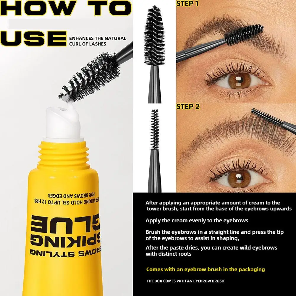3D Eyebrow Styling Gel Waterproof Transparent Quick Dry Eyebrow Long-lasting Wax Set Brow Lifting Eyebrow Enhancers Makeup