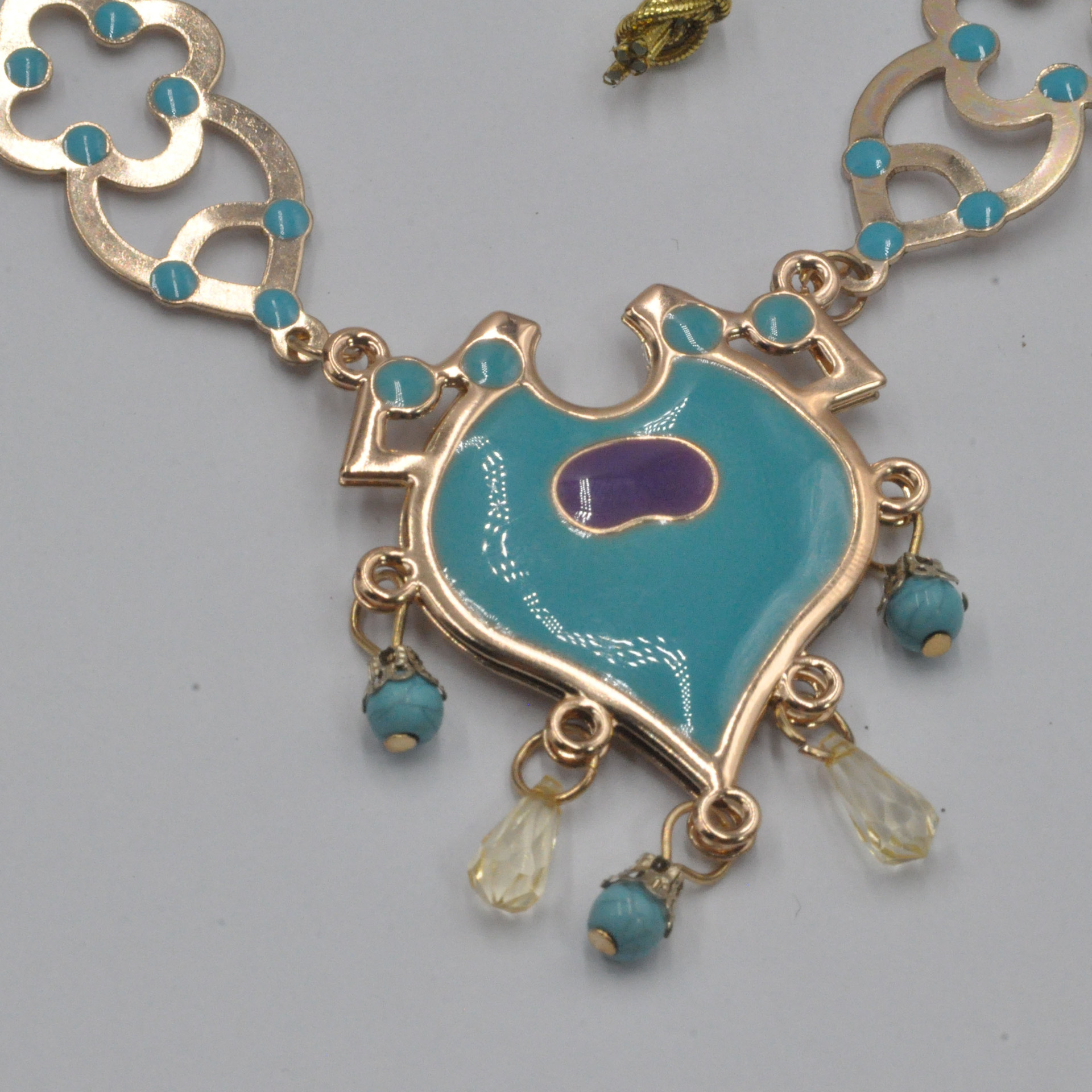 Nouveau Aladdin boucle d'oreille princesse Jasmine boucles d'oreilles collier coiffe de tête bijoux faits à la main boucle d'oreille Clips princesse habiller bijoux