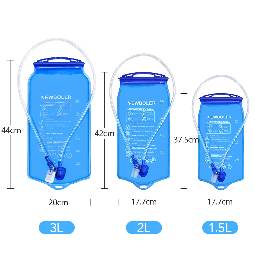 1.5L 2L 3L Torba na wodę Plecak sportowy Torba na wodę do jazdy na rowerze Przenośna torba na wodę do picia na zewnątrz klasy spożywczej Torba na wodę kempingową