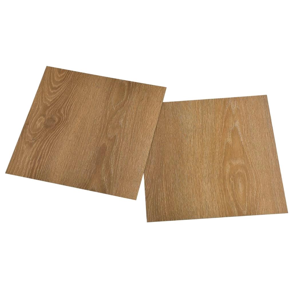 20 pcs Self-Adhesive PVC Flooring Planks - 1.86 m² Brown Vinyl Tiles for Easy Installation