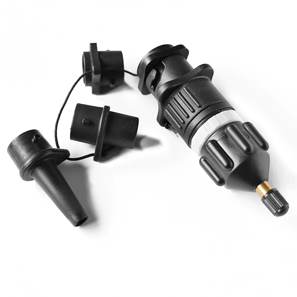 Kit de adaptador de válvula de aire para tabla de SUP, adaptador de bomba inflable, paleta, barco, Kayak, Conector de bomba de válvula de aire, Kit combinado negro/naranja