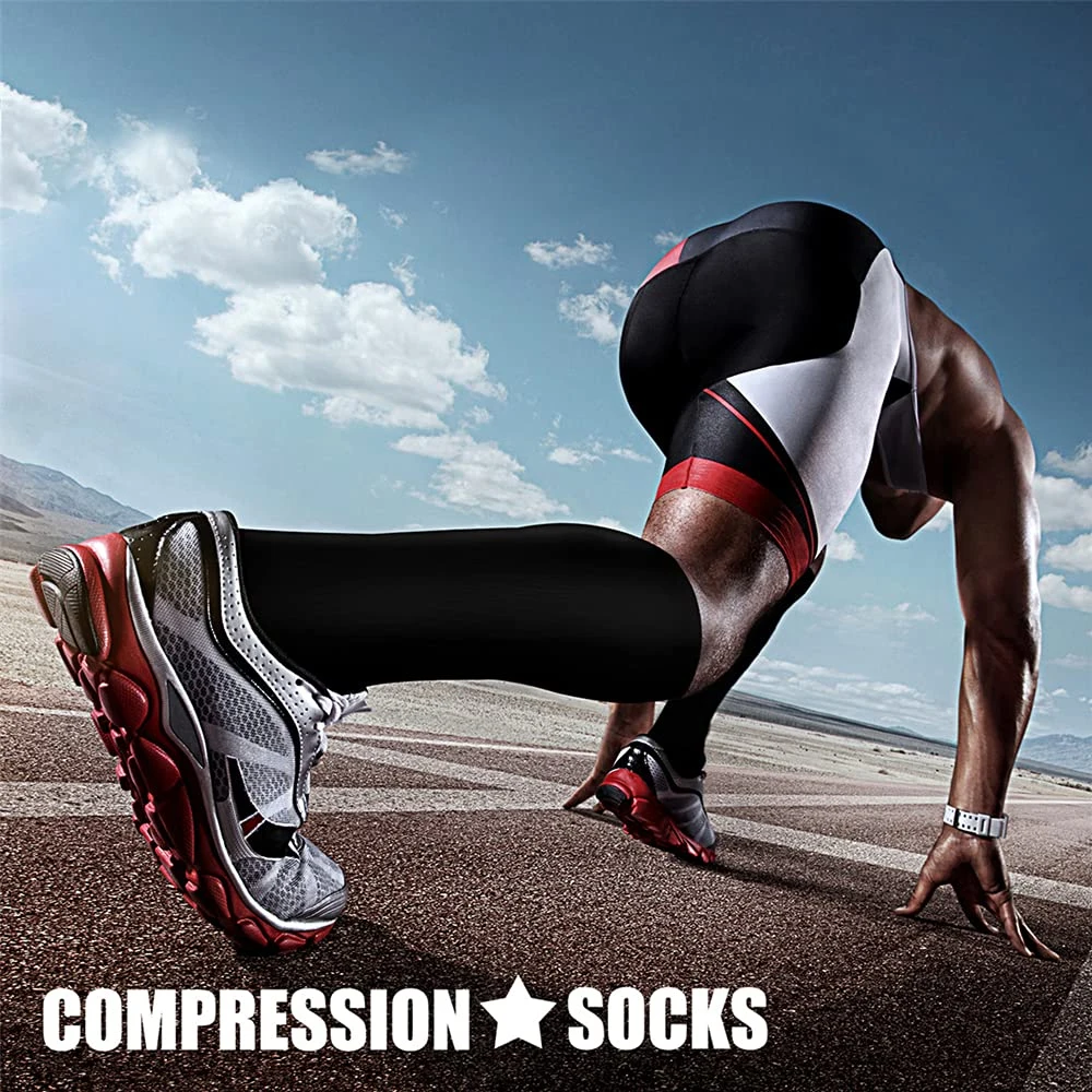 1 Paar Kupfer faser Kompression socken Männer Frauen Outdoor-Sports ocken glücklich interessante Nylon Krampfadern Diabetes Fitness