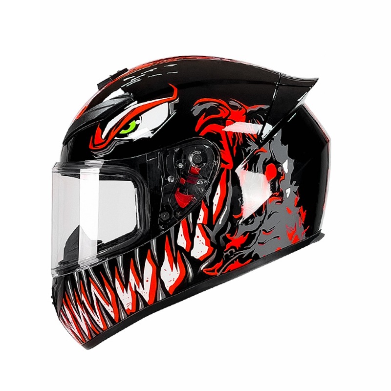 Casco de motocicleta Venom Unisex DOT Casco crucero retro Motocross Casco de cara completa Casco de montar Casco Capacete