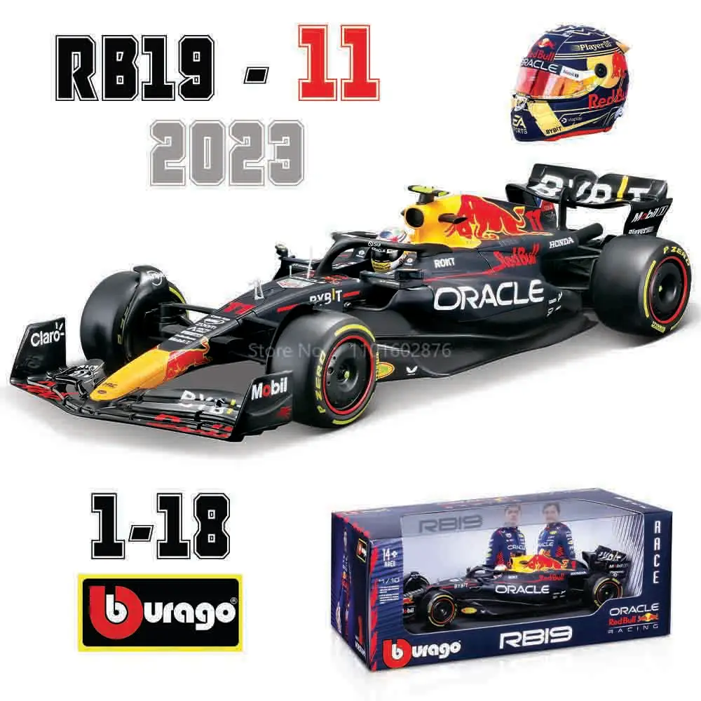 ブーラゴ 1:18 2023 F1 レッドブル レーシング RB19 1 #   フェルスタッペン 11 #    ペレスレーシングモデルシミュレーションカーモデル合金車のおもちゃコレクション