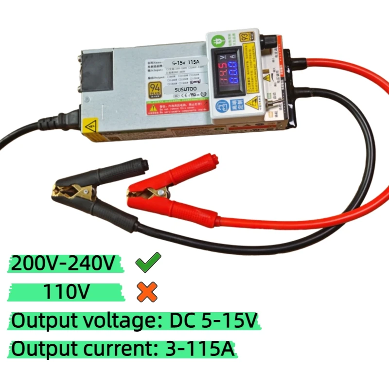 3-15v 3-100a 12v 100a carregador ajustável 14.6v 100a 12.6v 100a polímero de lítio para bateria de íon de lítio bateria de chumbo-ácido