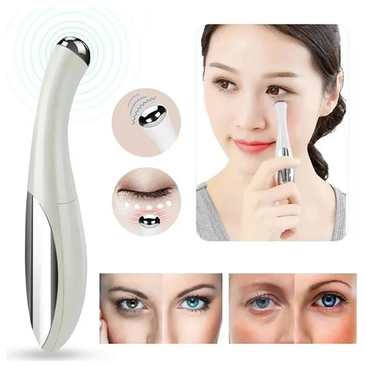 Elektrisches Augenmassagegerät zur Vibration, Faltenentfernung, Anti-Aging, Augenmassage, Entfernung von Augenringen, Schönheit, Augenpflege