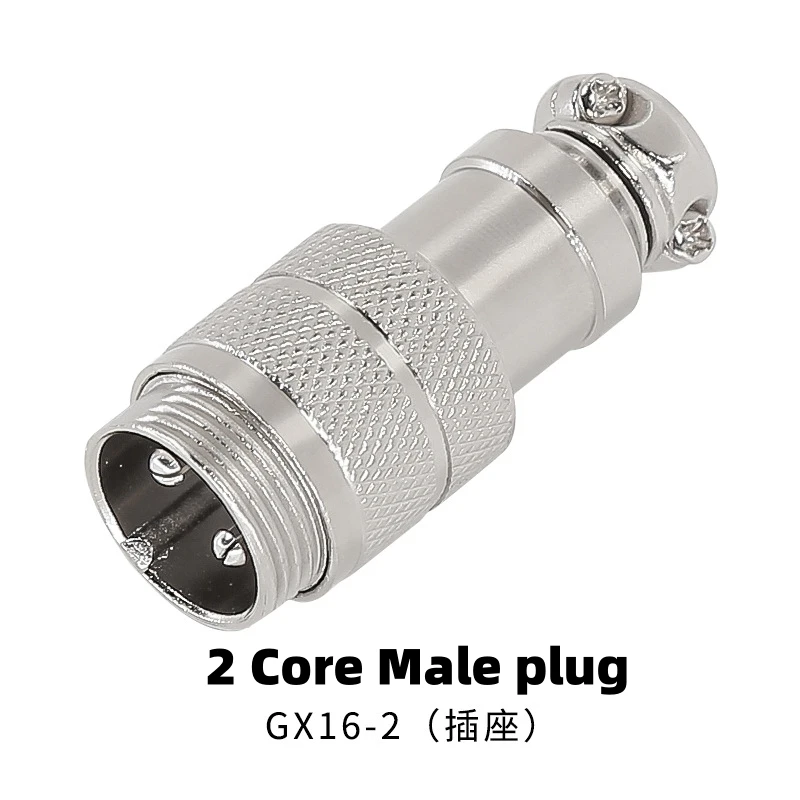 Conector de aviación GX16 2/3/4/5/6/7/8/9/10 pines |   Desconexión rápida roscada M16 |   Acoplador de cable de enchufe hembra con enchufe macho IP67