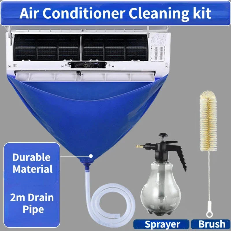 Bolsa de limpieza de aire acondicionado, drenaje impermeable para lavado, acondicionado, tubo de drenaje de agua, Kit de limpieza de CA, limpiador de aire acondicionado, 1/3/8 Uds.