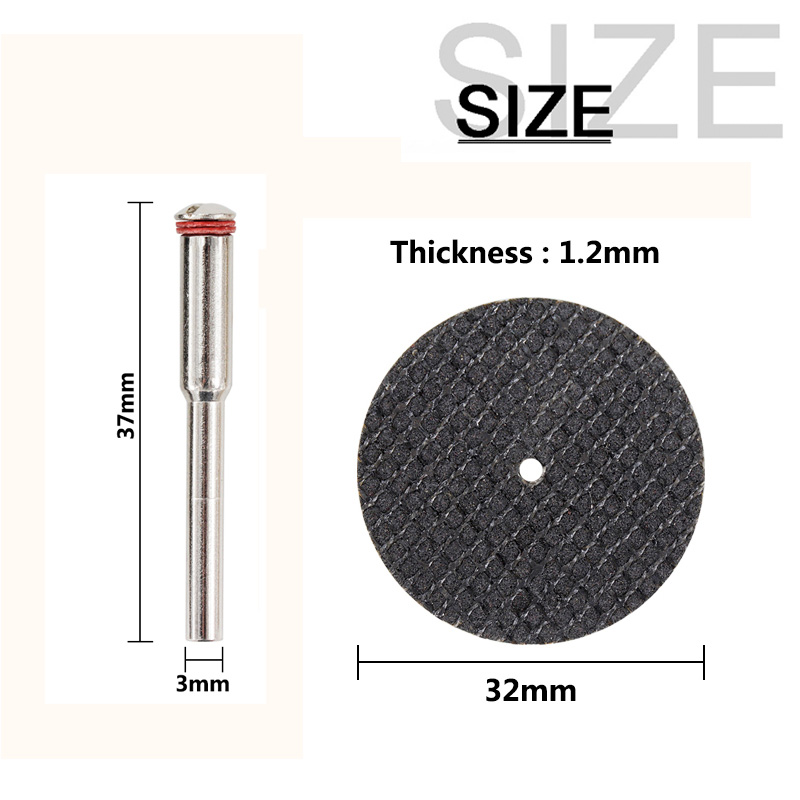 11/27Pcs Circular Saw Blade Wheel 32mm Metal Cutting Disc Grinder Rotary Tool for Metal Plastic Abrasive Cutting Disc