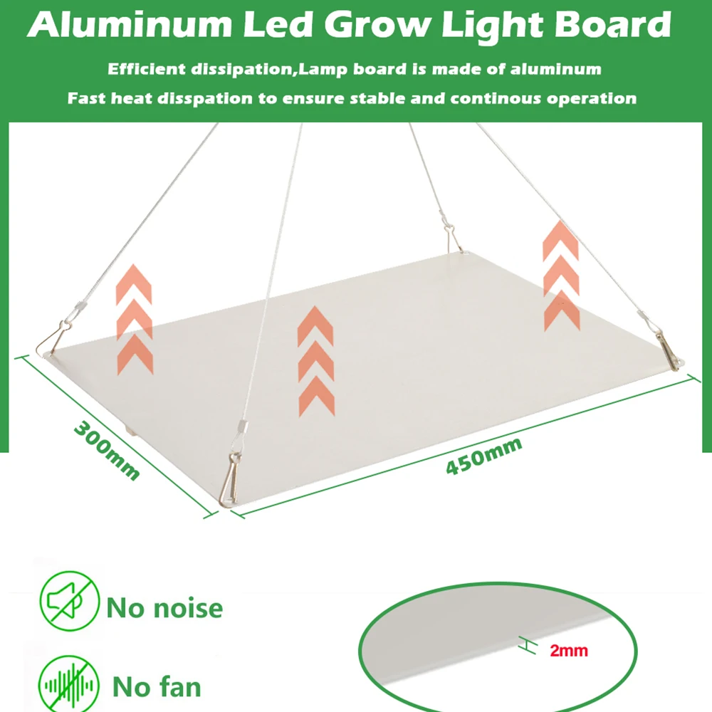 Quantum LED Grow Light LM281B Veg en Bloom Phytolamp, EU-stekker, voor plant Volledig spectrum hydrocultuurlamp Kasbloem