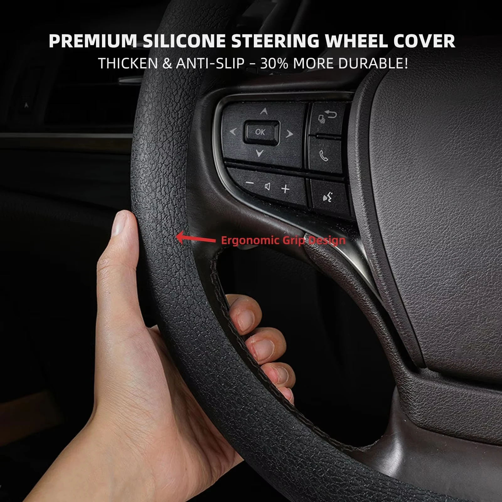 Protector de silicona para volante de coche, cubierta protectora elástica multicolor, cubiertas decorativas de Gel de sílice para interiores de coche para hombres y mujeres