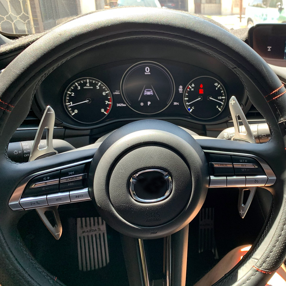 1 ペアステアリングホイールギアシフトパドルシフターマツダ 3 Mazada3 CX30 CX-30 2020 2021 2022 アルミ合金パドル延長