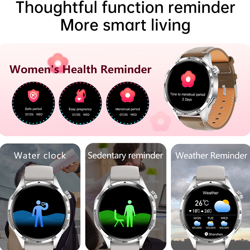 GT5 PROสมาร์ทนาฬิกาผู้ชายนาฬิกา 5 Pro AMOLED HDหน้าจอบลูทูธโทรGPS Trajectory NFC Heart Rateเข็มทิศSmartWatches 2024 ใหม่