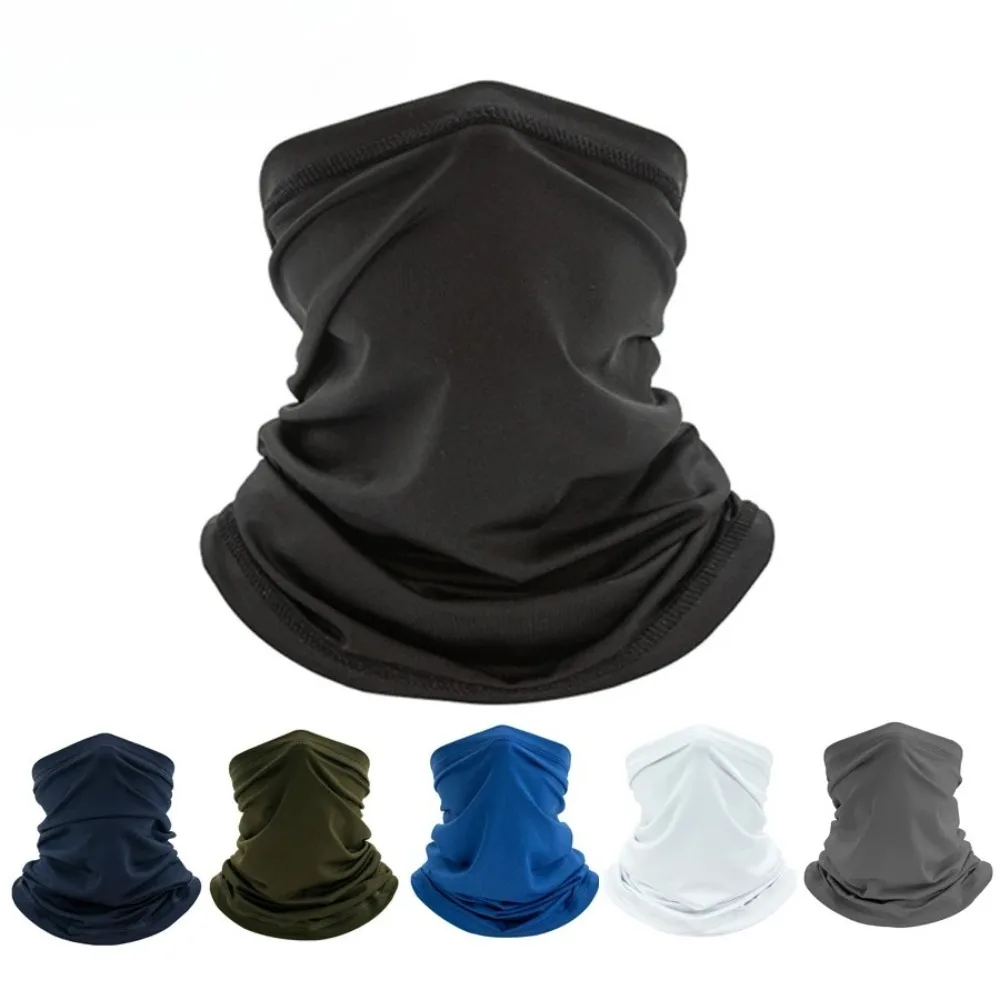 Bandana da esterno uomo passamontagna senza cuciture scaldacollo ciclismo sciarpa da motociclista protezione solare antivento maschera da pesca