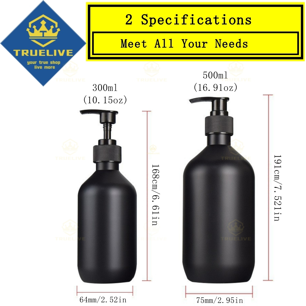 Дозатор для мыла, 5/3/1 шт., матовый черный, 300/500 мл, бутылка для мыла, дозатор для жидкого мыла с пластиковым насосом, дозатор с этикетками