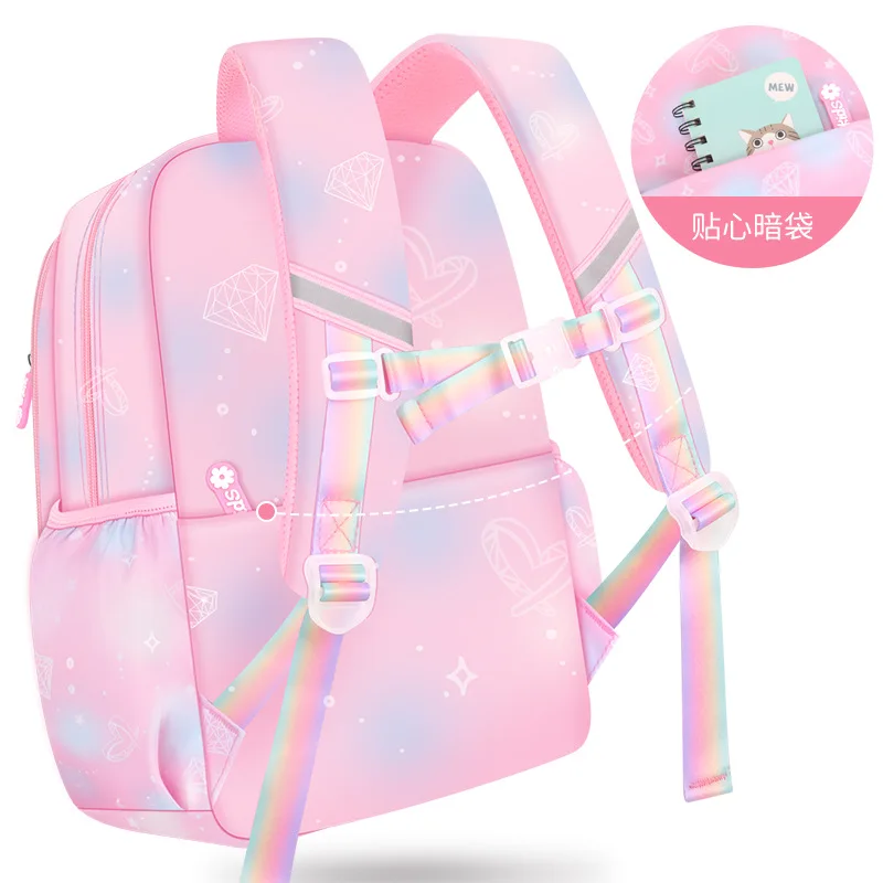 Koelkastdeur Roze Prinses Schooltas Studenten Vrouw Superlichtgewicht Grote capaciteit Anti-spatwater Grote capaciteit