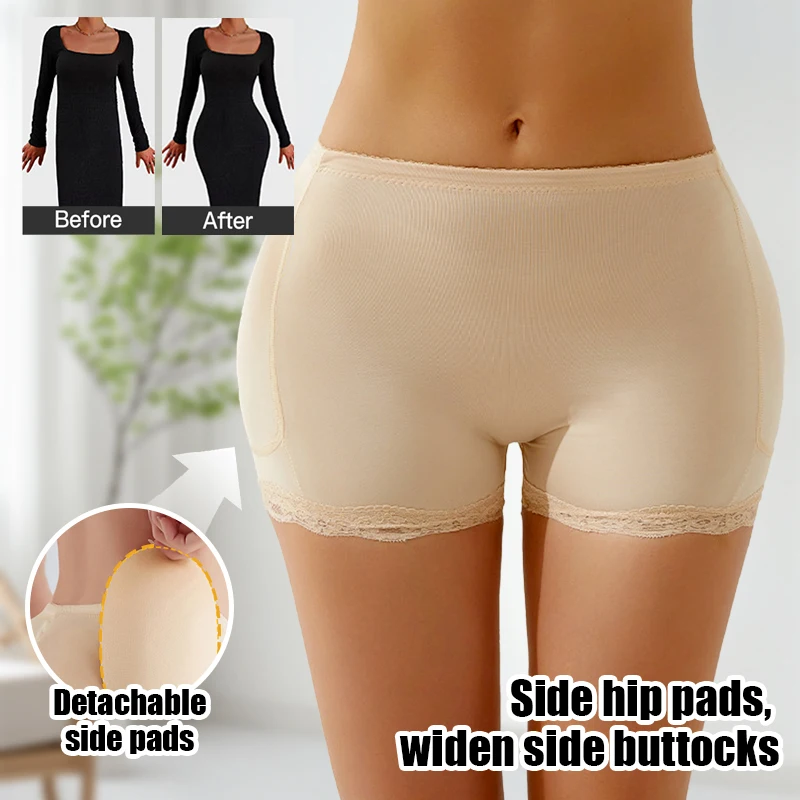 Modelador de corpo feminino shapewear falso bunda levantador calcinha ampulheta controle acolchoado booty realçador breve lingerie shaper hip realçador