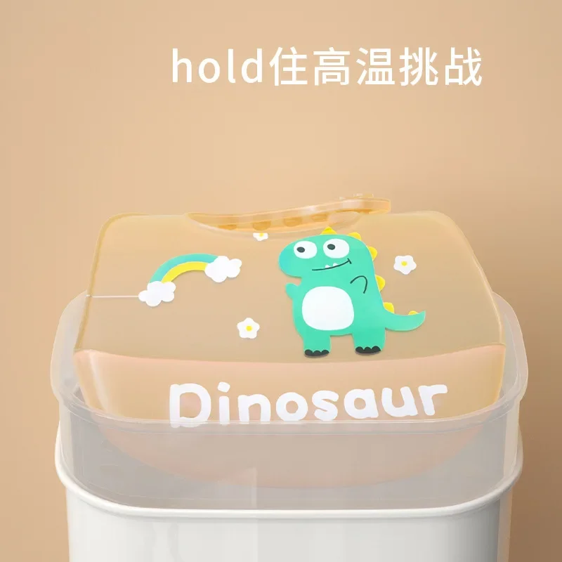 Baberos impermeables para bebé, bonito babero con estampado de animales de dibujos animados para niño y niña, babero de silicona suave ajustable, material de alimentación de bebé