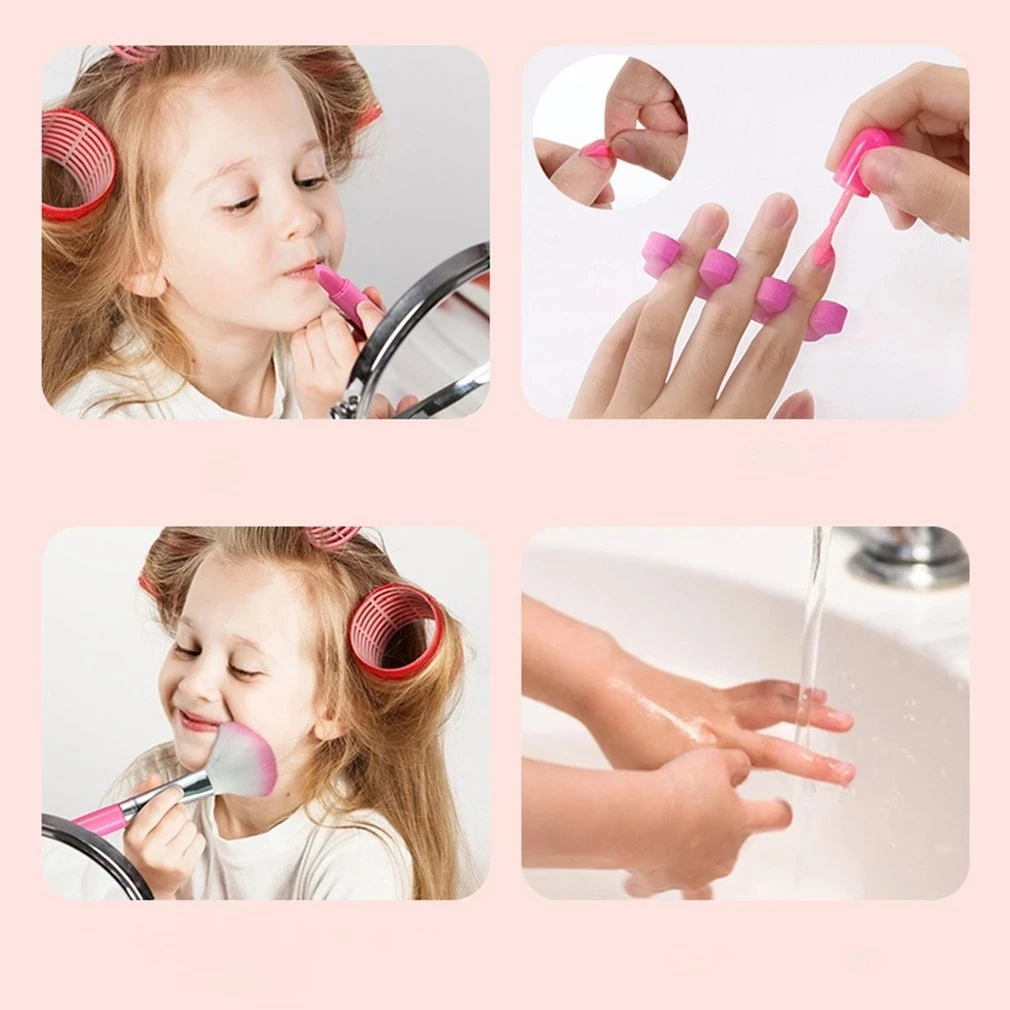 Cosmetici per trucco per bambini Scatola da gioco Trucco per principessa Giocattolo per ragazza Set da gioco Rossetto Ombretto Sicurezza Non tossico Giocattoli per bambini per ragazze