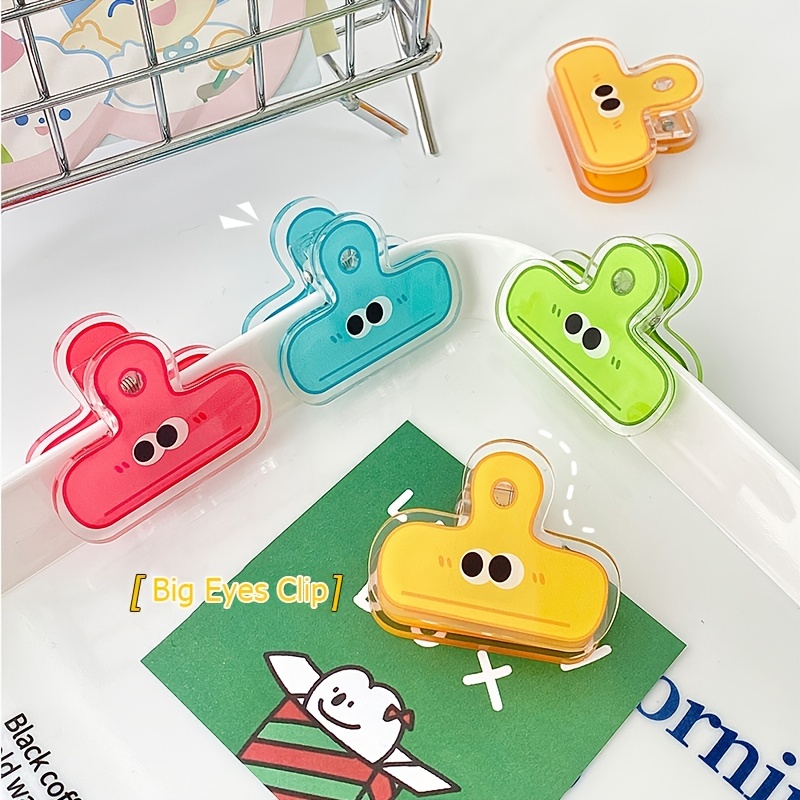 MOHAMM-Clips de acrílico Multicolor para planificador, suministros decorativos para oficina, papelería escolar, 4 unidades